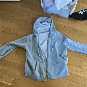 Gray Zip-Up Hoodie